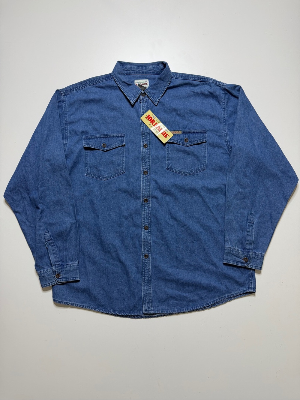 Vintage 90s Jordache Denim Buttonup Shirt Mens XL Light Wash